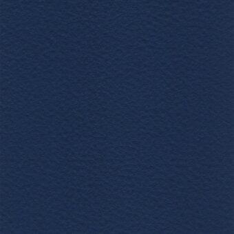 Blue leather sample “bluette r806” by MDF Italia, displaying a granular texture and consistent saturated color with subtle tonal variations.